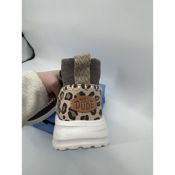 Hey Dude Denny Crafted 40209-90L Womens US 9 W Leopard Print Moc Toe Ankle Shoes - Picture 6 of 9
